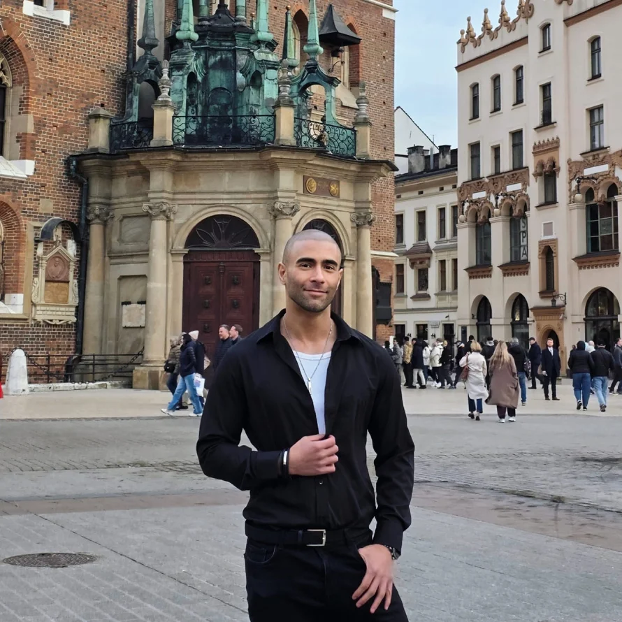 A second photograph from Amir's time in Poland